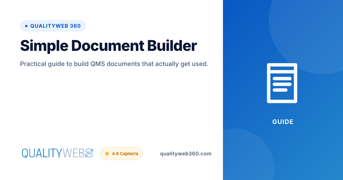 Creating Simple Documents Simple Document Builder™ — Free ISO 9001 Documentation Templates