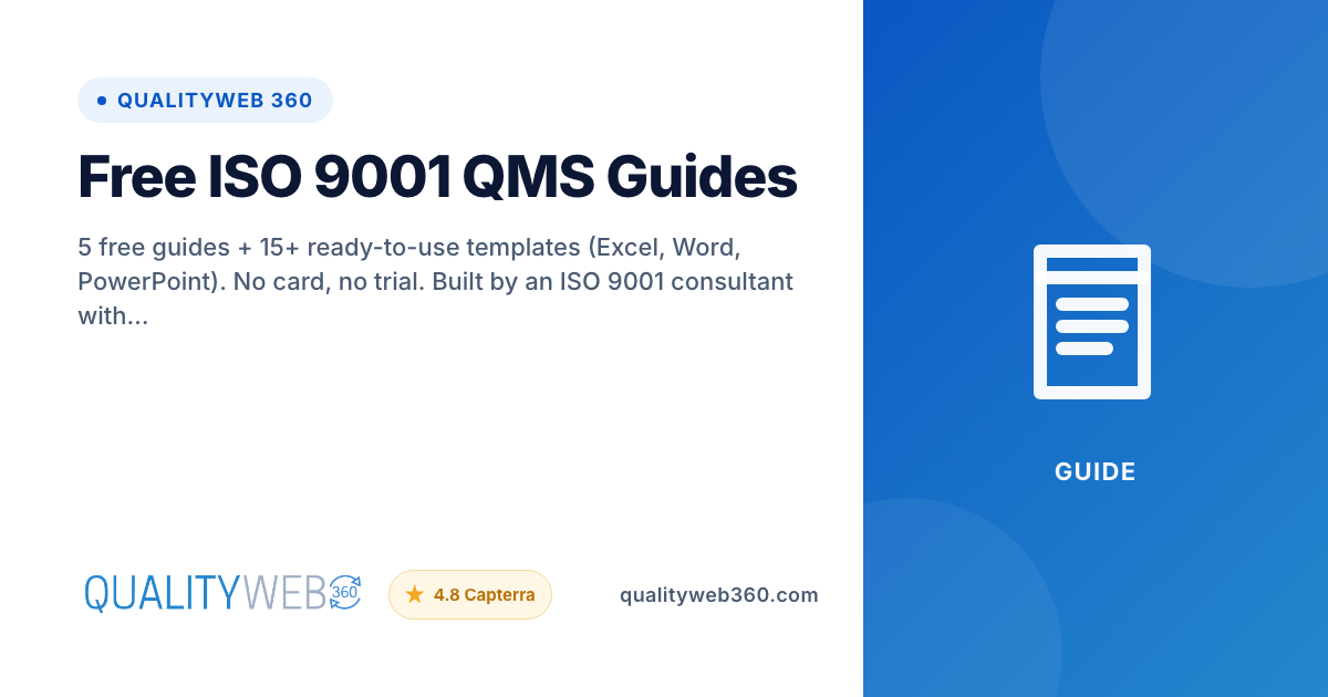 Free ISO 9001 QMS Guides — Practical Templates for Quality Teams