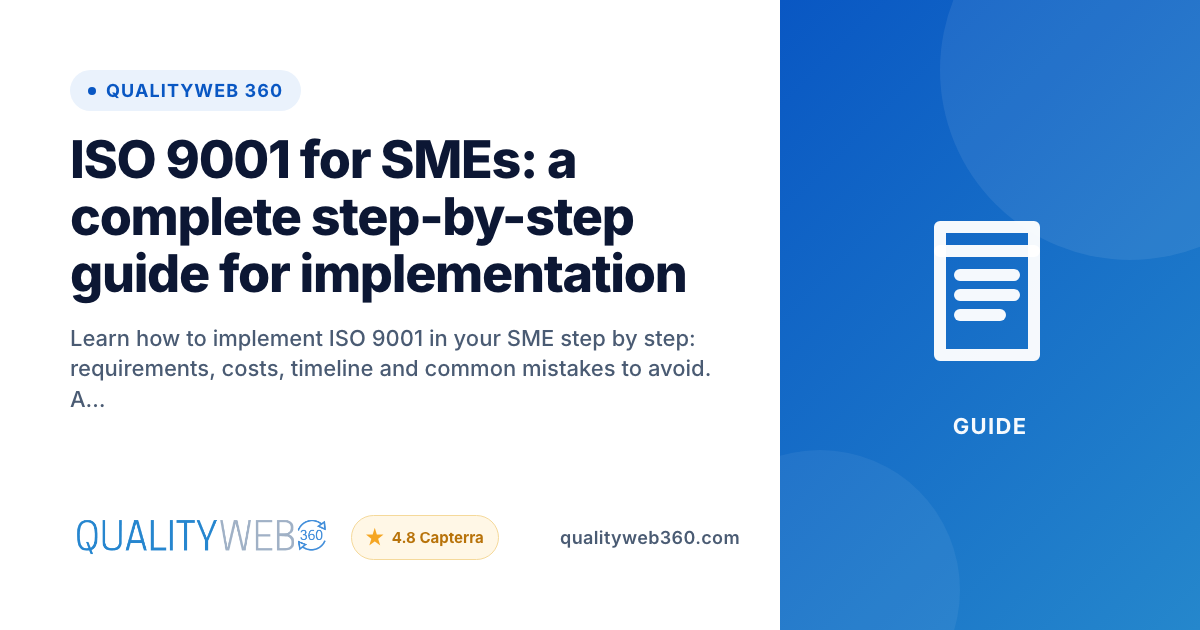 ISO 9001 for SMEs: complete step-by-step implementation guide