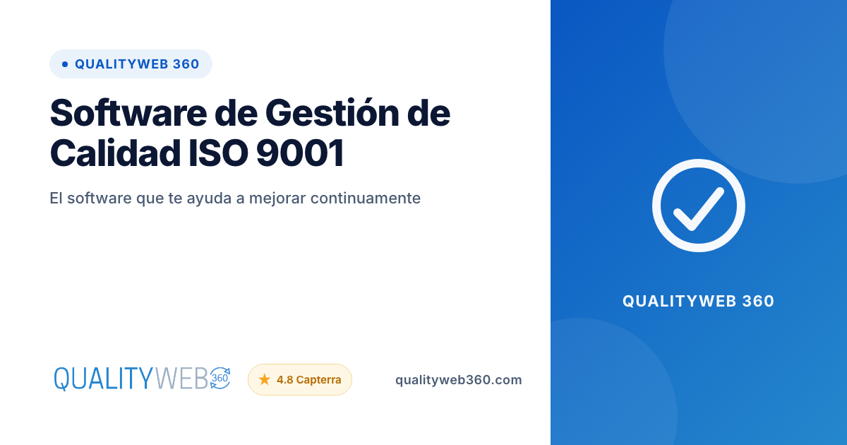 QualityWeb 360 | Software ISO 9001 para Gestión de Calidad
