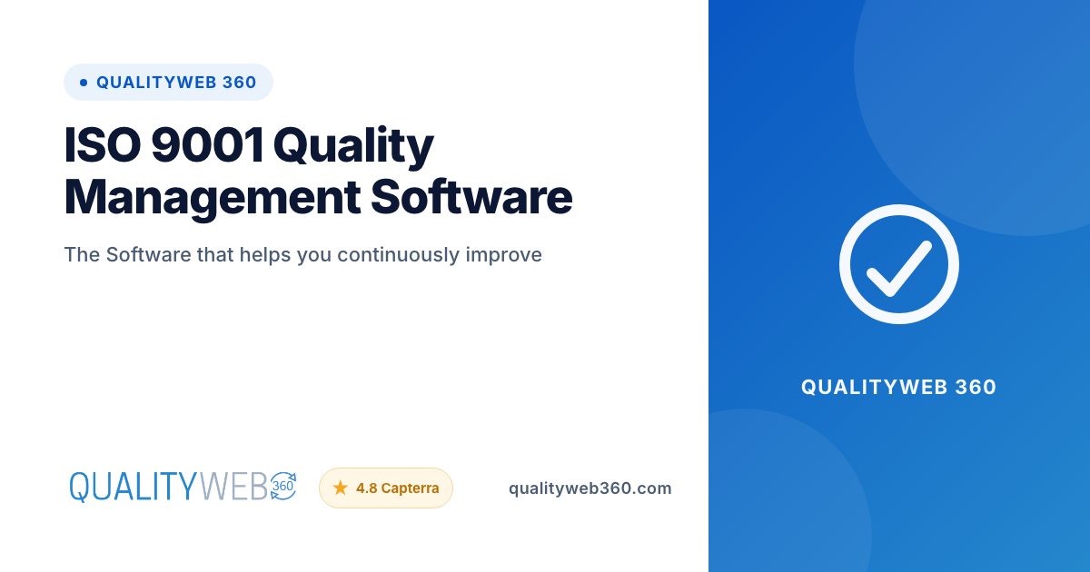 ISO 9001 Quality Management Software | QualityWeb 360