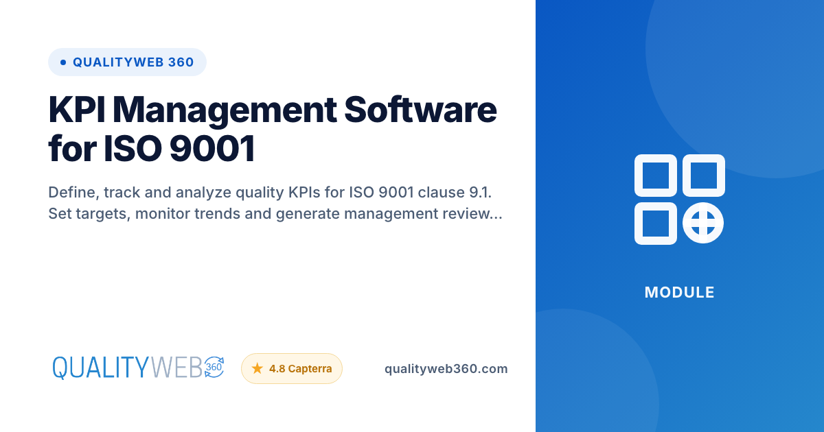 KPI Management Software for ISO 9001 | QualityWeb 360